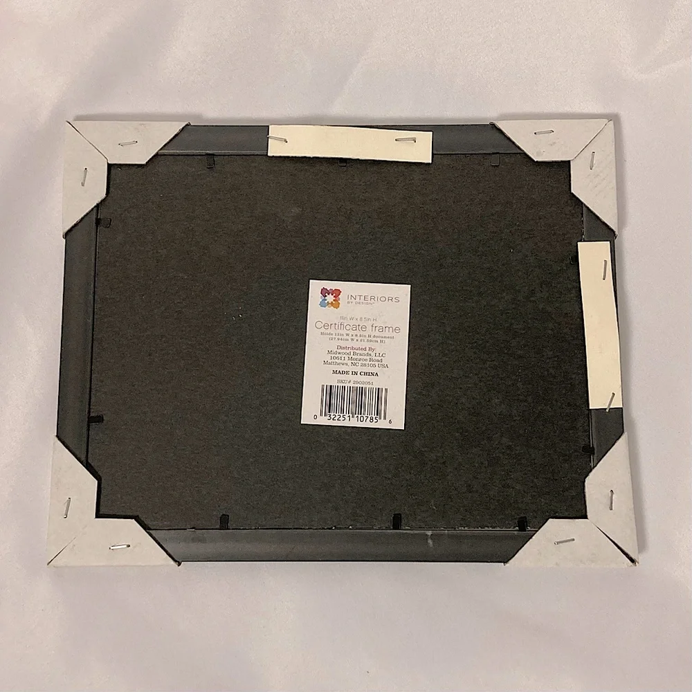 ⭐️ 8.5” x 11” Certificate of Excellence Black Picture Frame